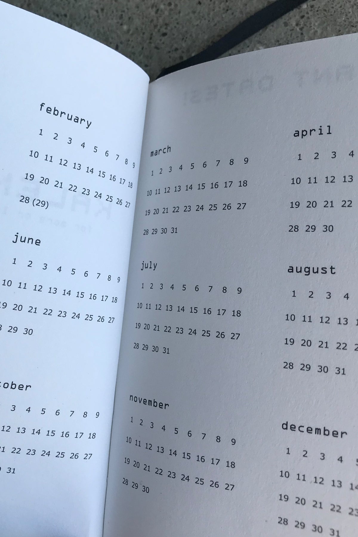 kalender – for more or less one year